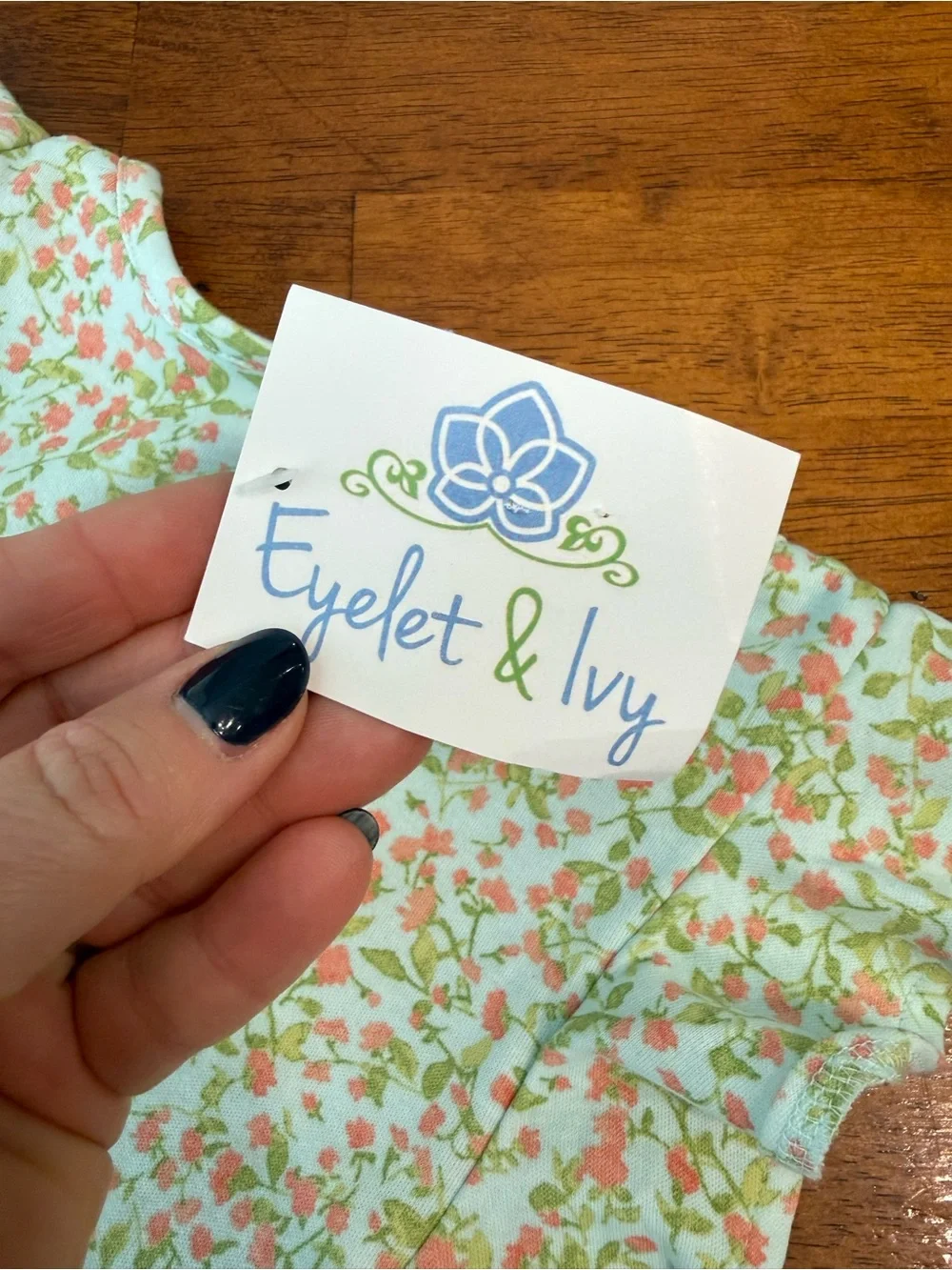 Eyelet & Ivy Girls Ruffle Floral Romper Mint Pink Ditsy Green Size 14
